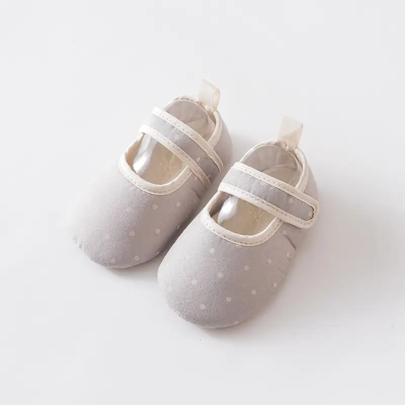 Baby Slip-On Shoes Pink Polka Dot Soft Soled