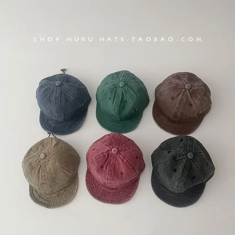 Children's Spring & Autumn Hats Washed Western Style