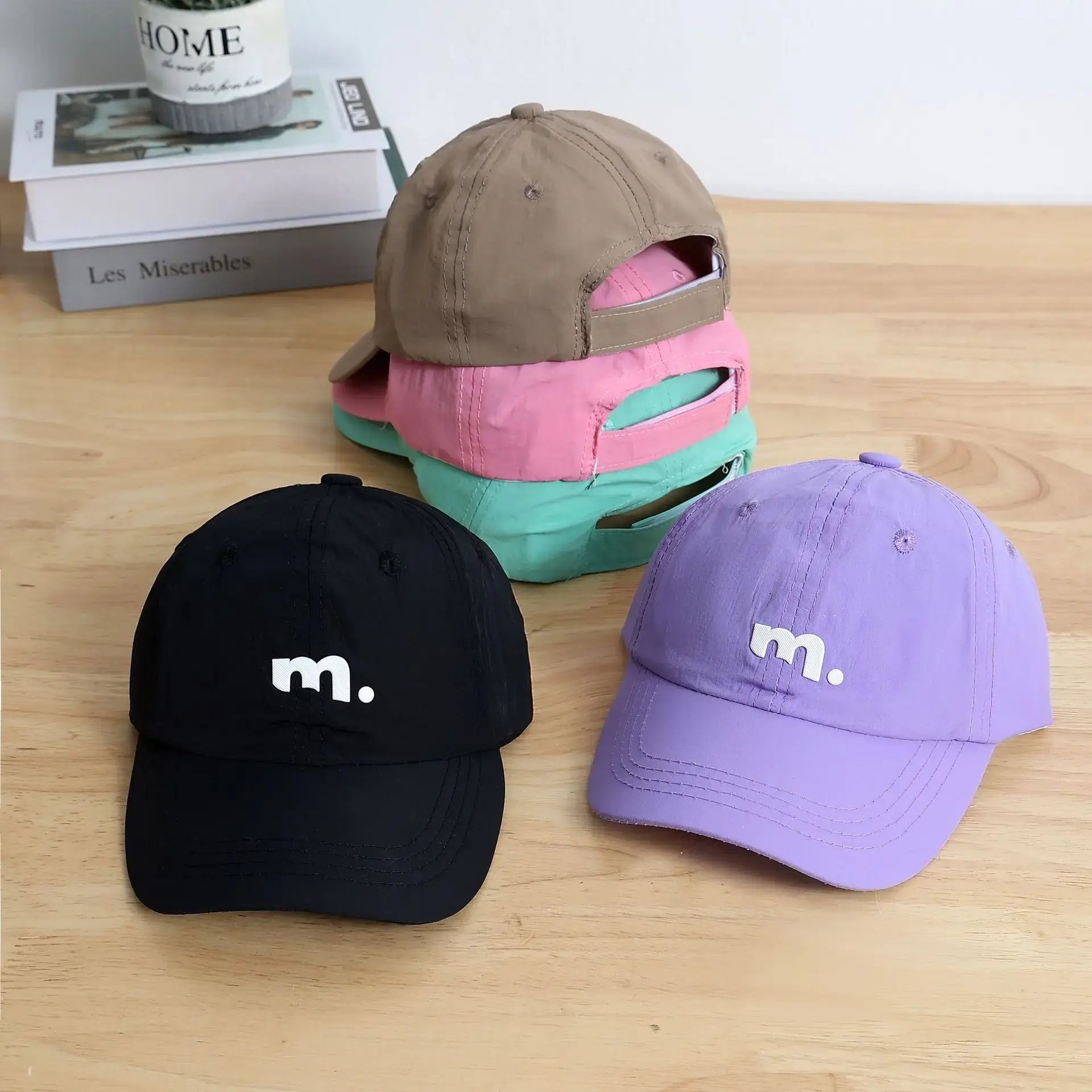 Spring Kids Light Macaron Cap Letter M All Match - Image 25