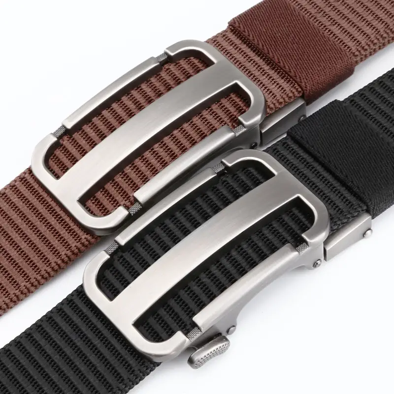 Men's Hollow Woven Belt Automatic Buckle Non-Porous High Sense - Image 12
