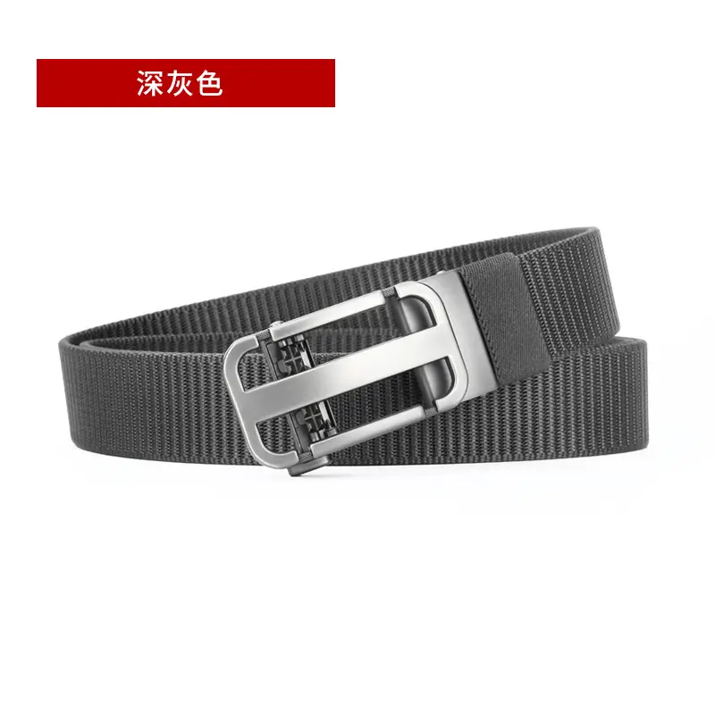 Men's Hollow Woven Belt Automatic Buckle Non-Porous High Sense - Image 2