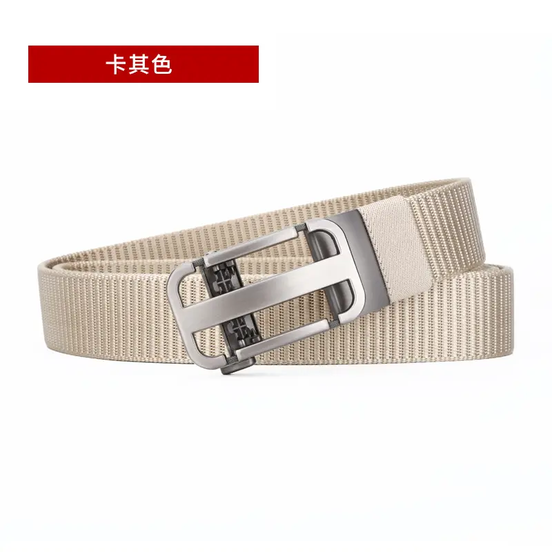 Men's Hollow Woven Belt Automatic Buckle Non-Porous High Sense - Image 3