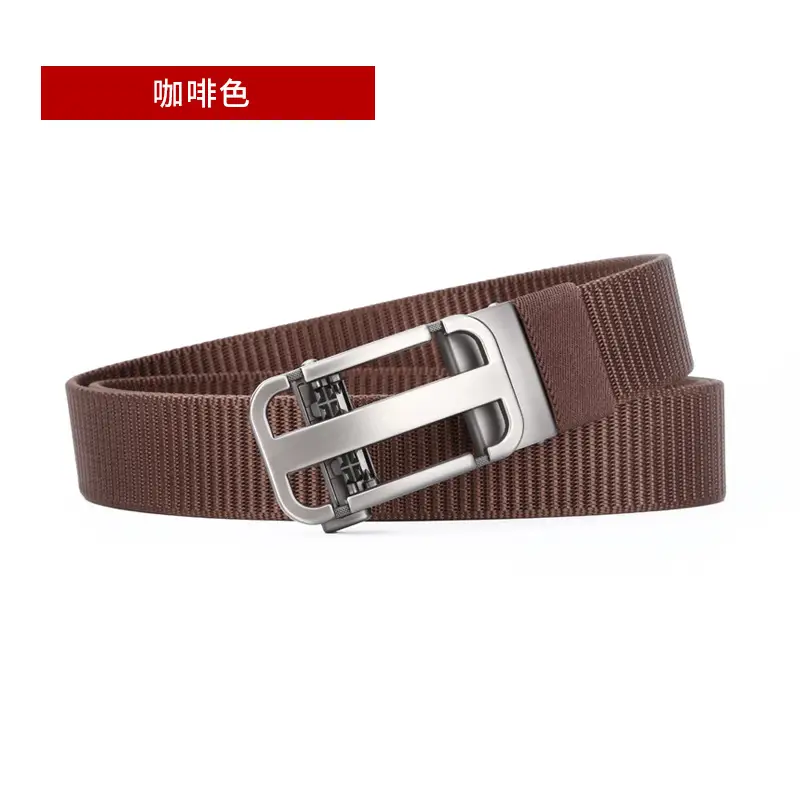 Men's Hollow Woven Belt Automatic Buckle Non-Porous High Sense - Image 4