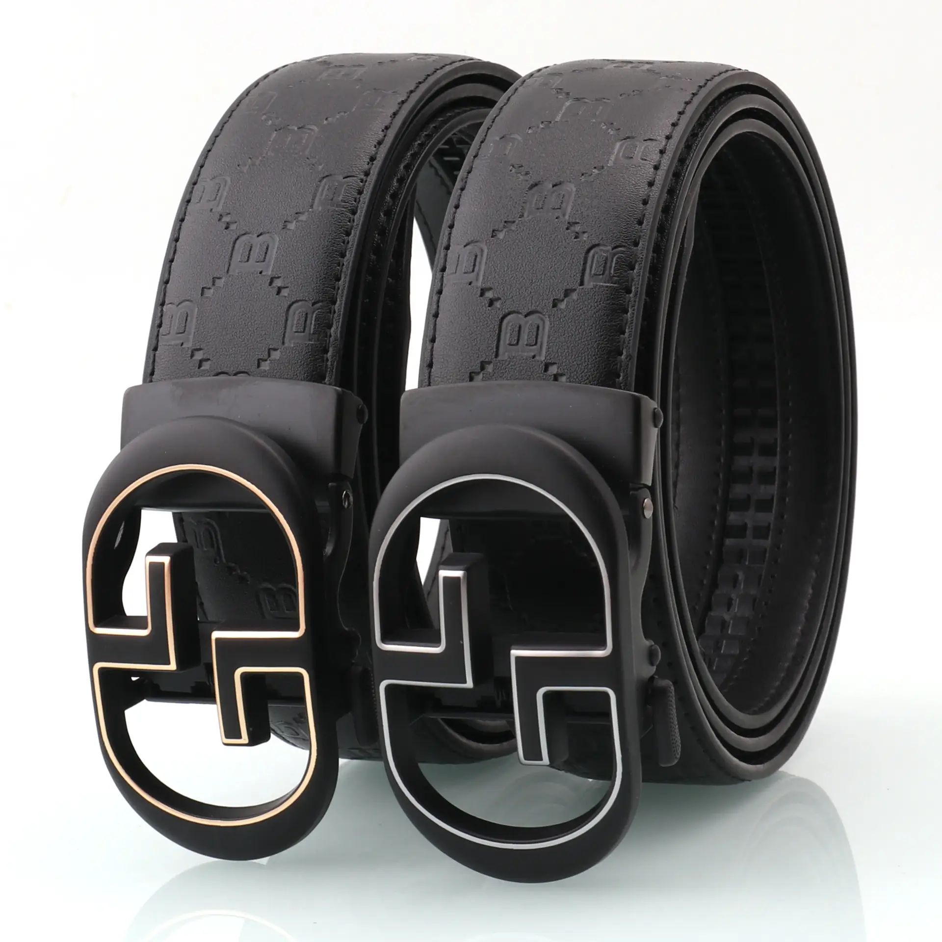 Men's Luxury Embossed Belt with Automatic Buckle - Image 11