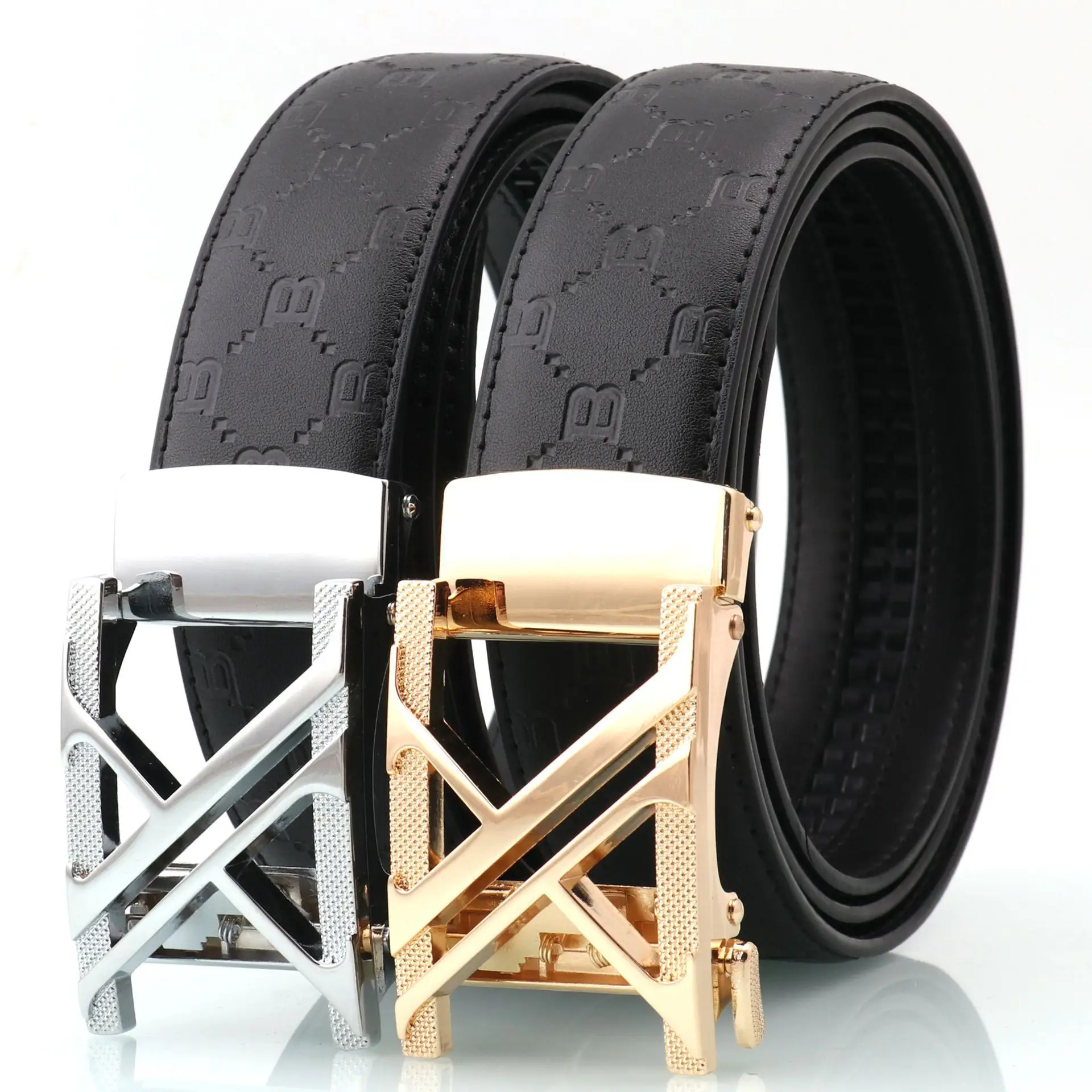 Men's Luxury Embossed Belt with Automatic Buckle - Image 13