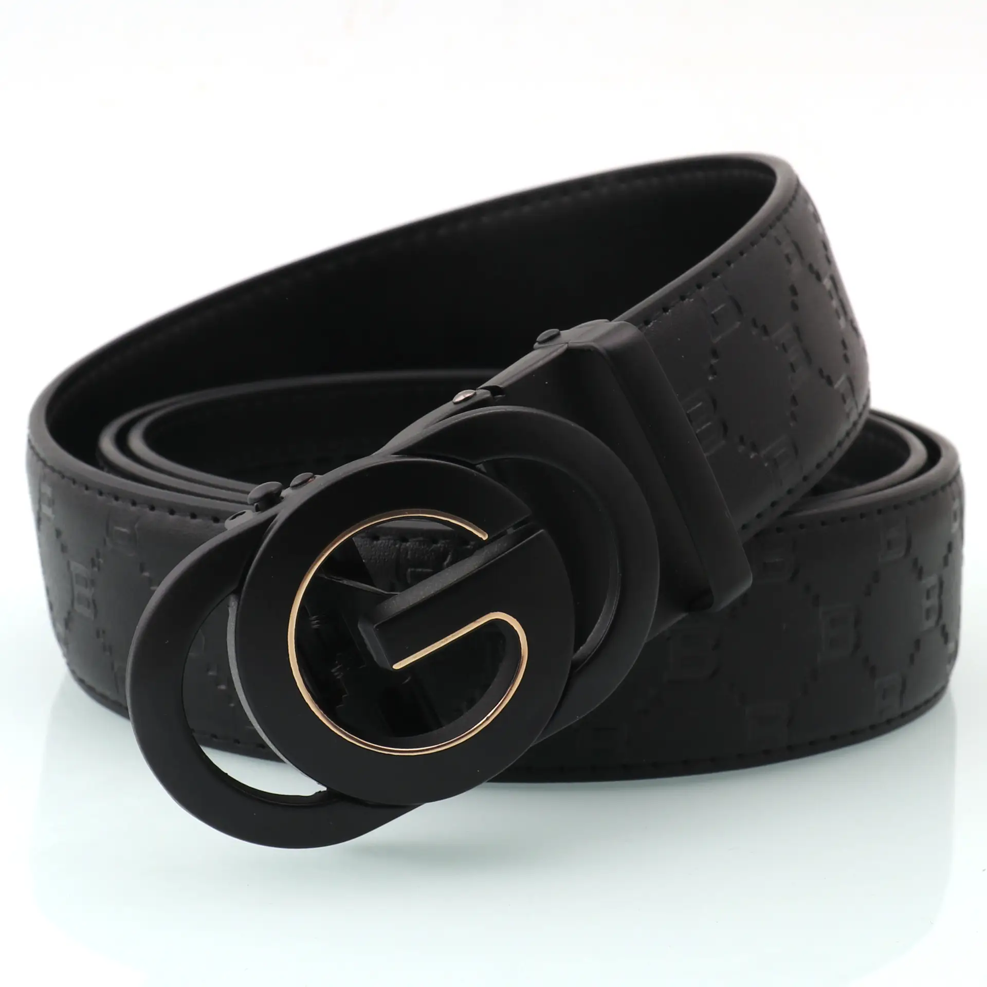 Men's Luxury Embossed Belt with Automatic Buckle — feature 11