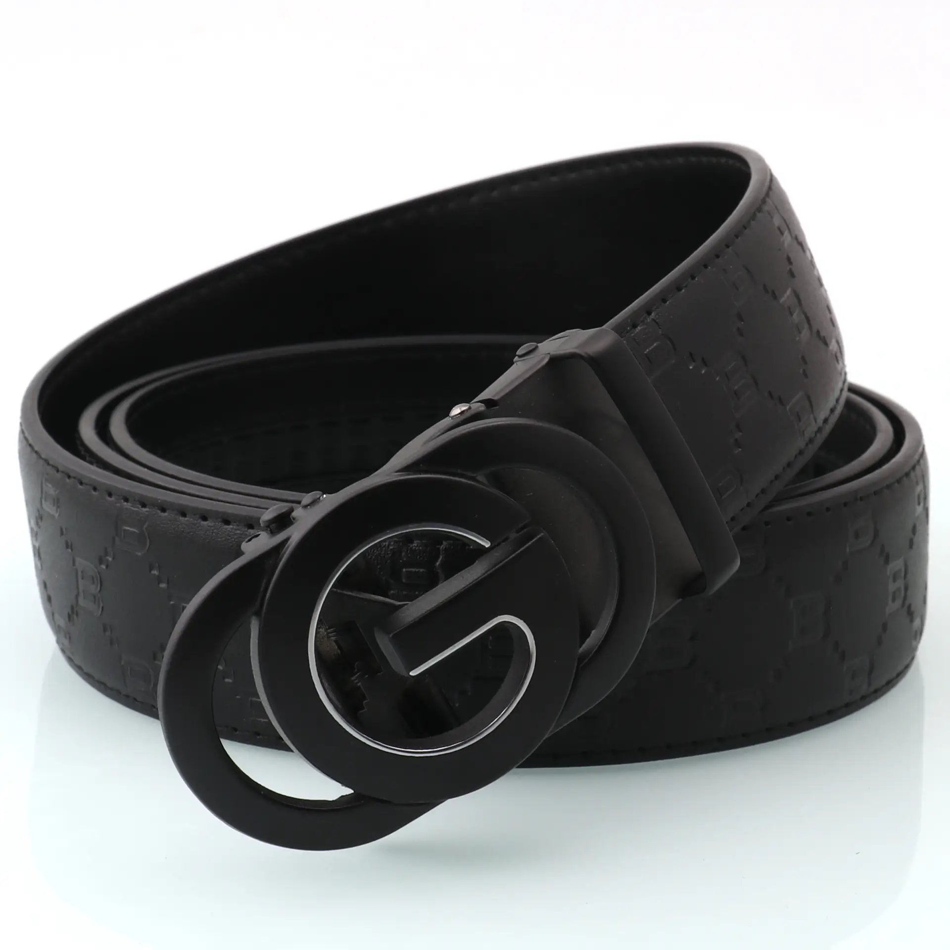 Men's Luxury Embossed Belt with Automatic Buckle — feature 12