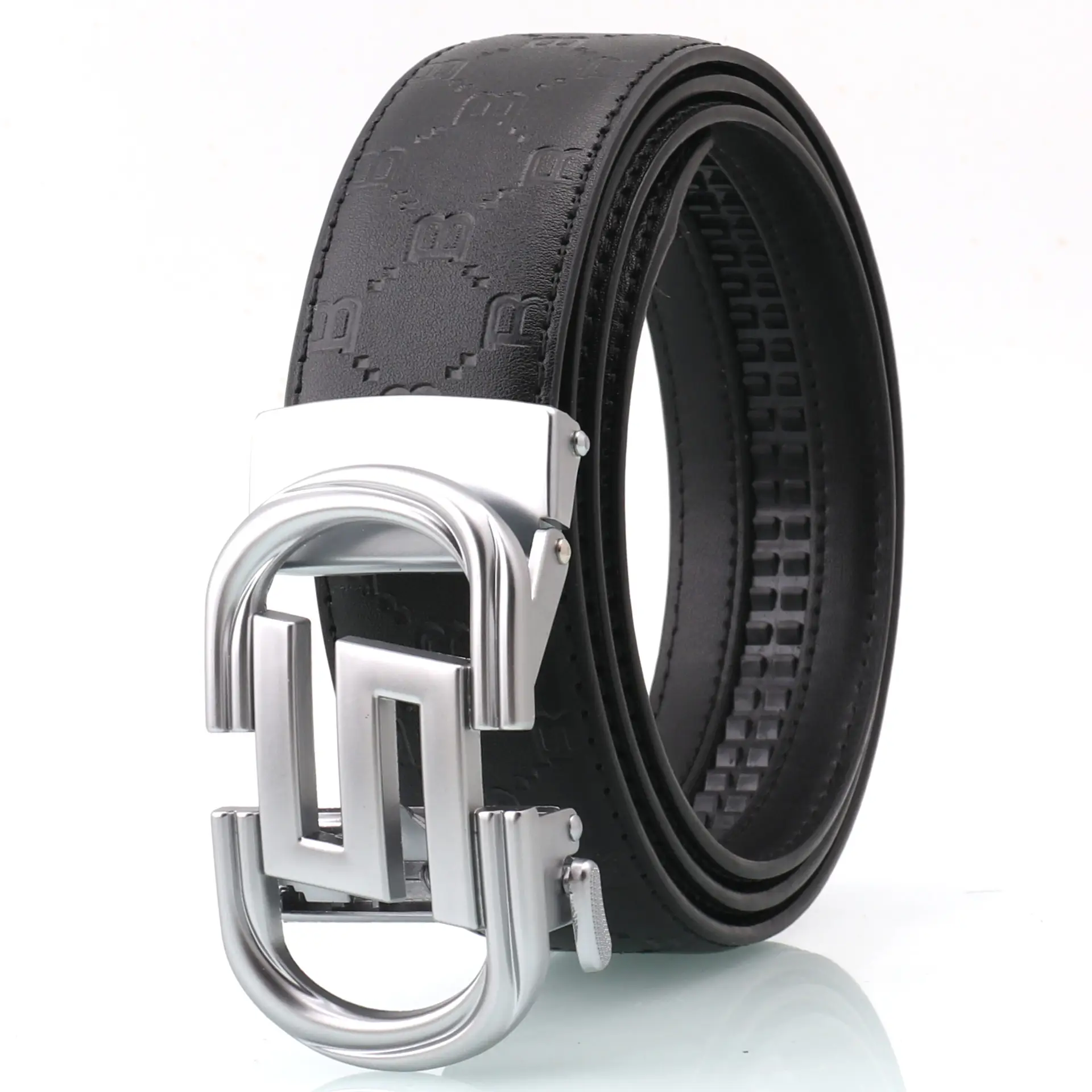 Men's Luxury Embossed Belt with Automatic Buckle - Image 2