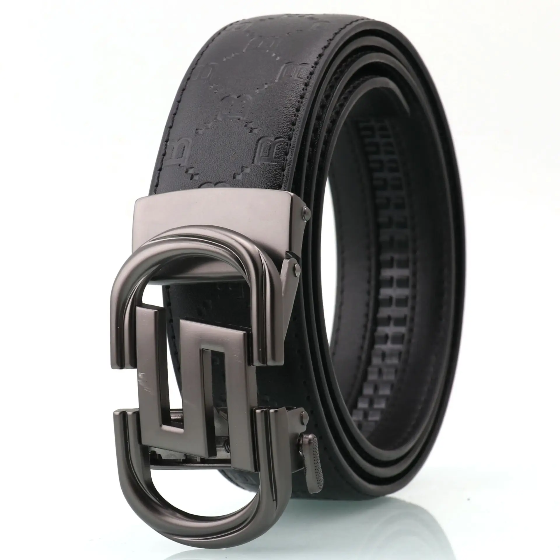 Men's Luxury Embossed Belt with Automatic Buckle - Image 3