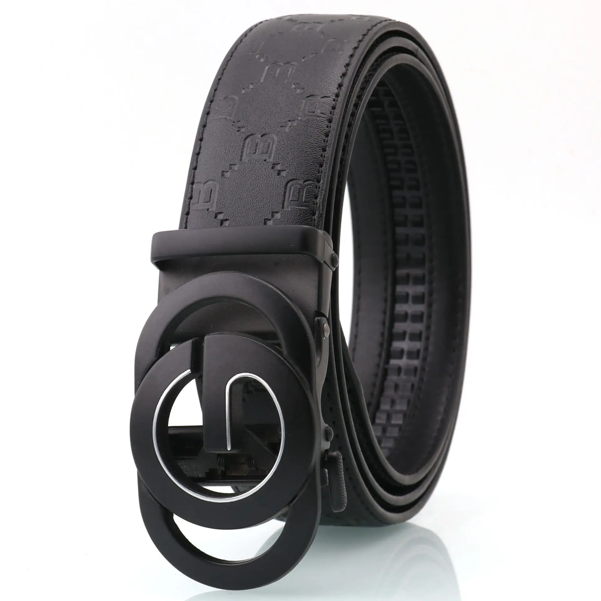 Men's Luxury Embossed Belt with Automatic Buckle - Image 7