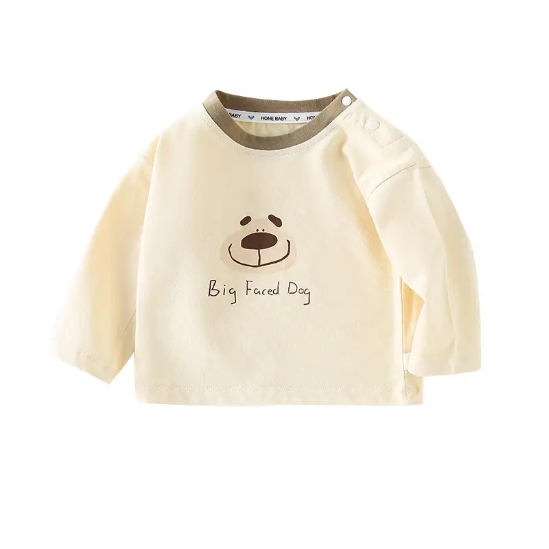 Cotton Long Sleeve Baby T-Shirt Yellow Bear Print - Image 9