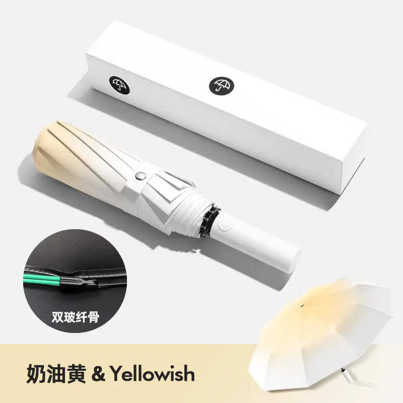 24-Bone Foldable Umbrella with Dual Glass Panels - Image 4