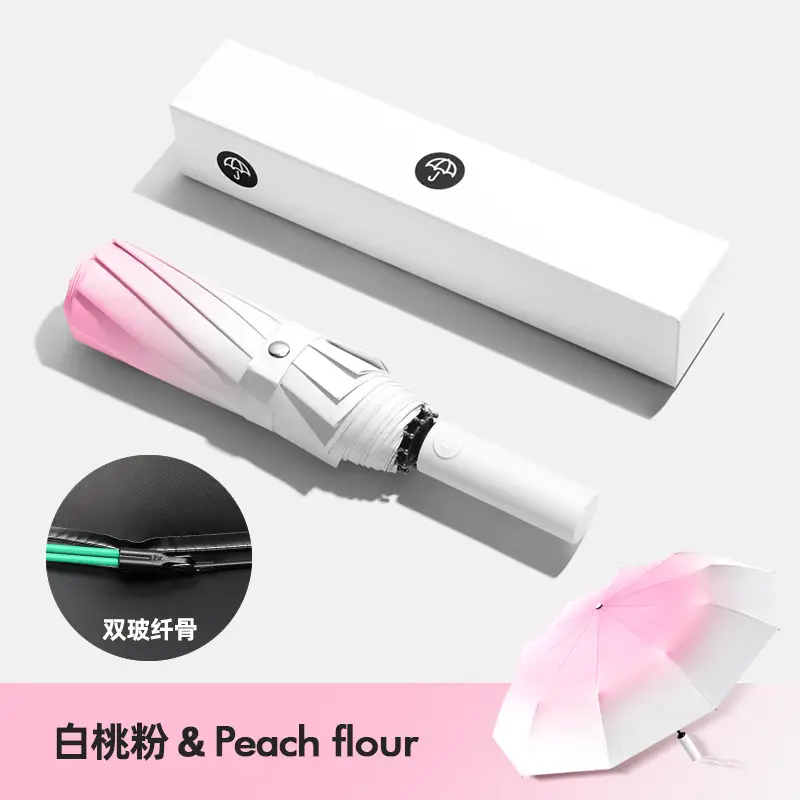 24-Bone Foldable Umbrella with Dual Glass Panels - Image 5