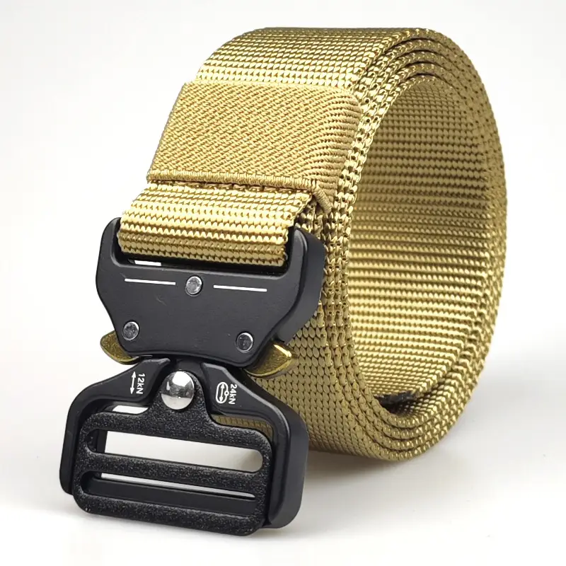 Gold Beaded Nylon Tactical Belt for Men - Image 3