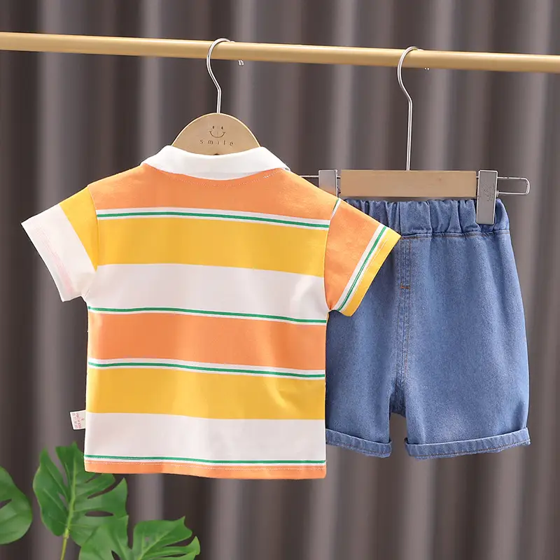 Cross-border Boys Summer T-Shirt Shorts Set 2025 - Image 6