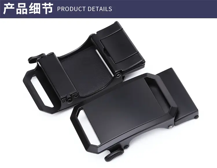 Men's Tactical Elastic Belt Black Gray Buckle — feature 11
