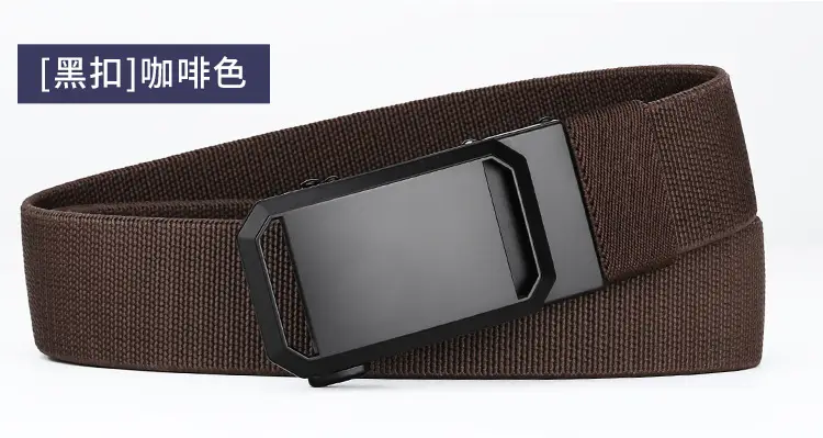 Men's Tactical Elastic Belt Black Gray Buckle — feature 19