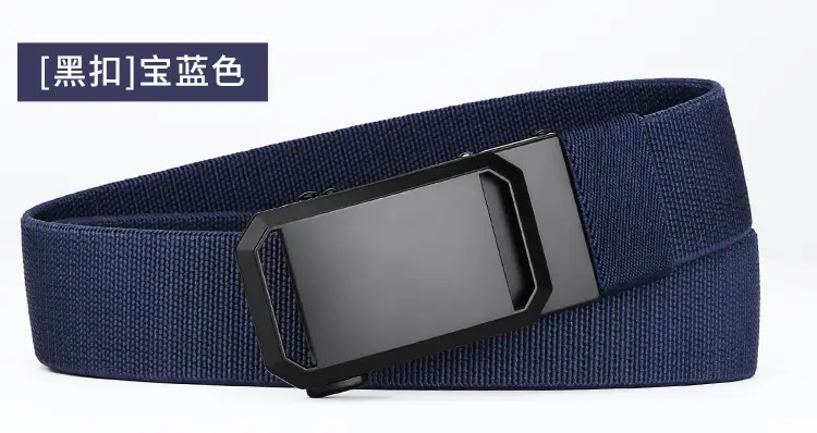 Men's Tactical Elastic Belt Black Gray Buckle — feature 22
