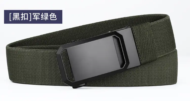Men's Tactical Elastic Belt Black Gray Buckle — feature 23