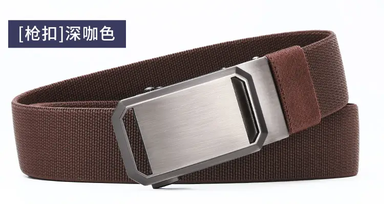 Men's Tactical Elastic Belt Black Gray Buckle — feature 25