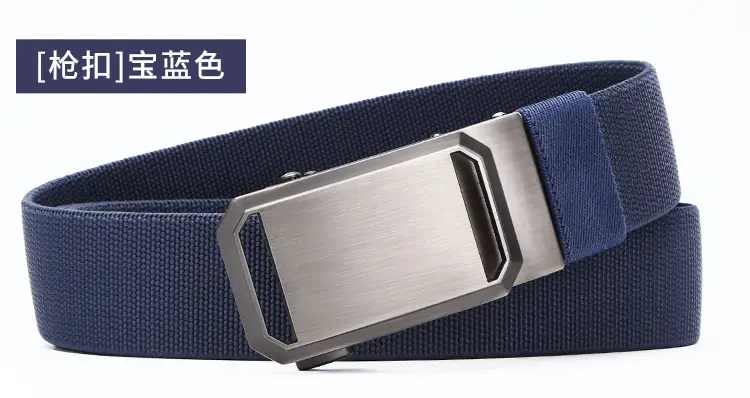 Men's Tactical Elastic Belt Black Gray Buckle — feature 28