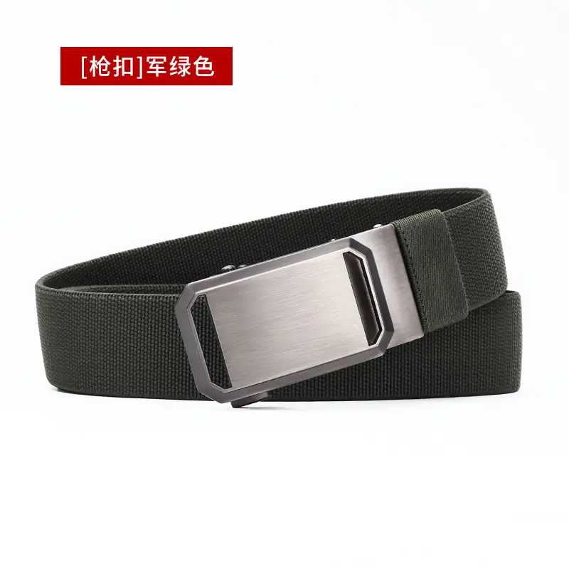 Men's Tactical Elastic Belt Black Gray Buckle