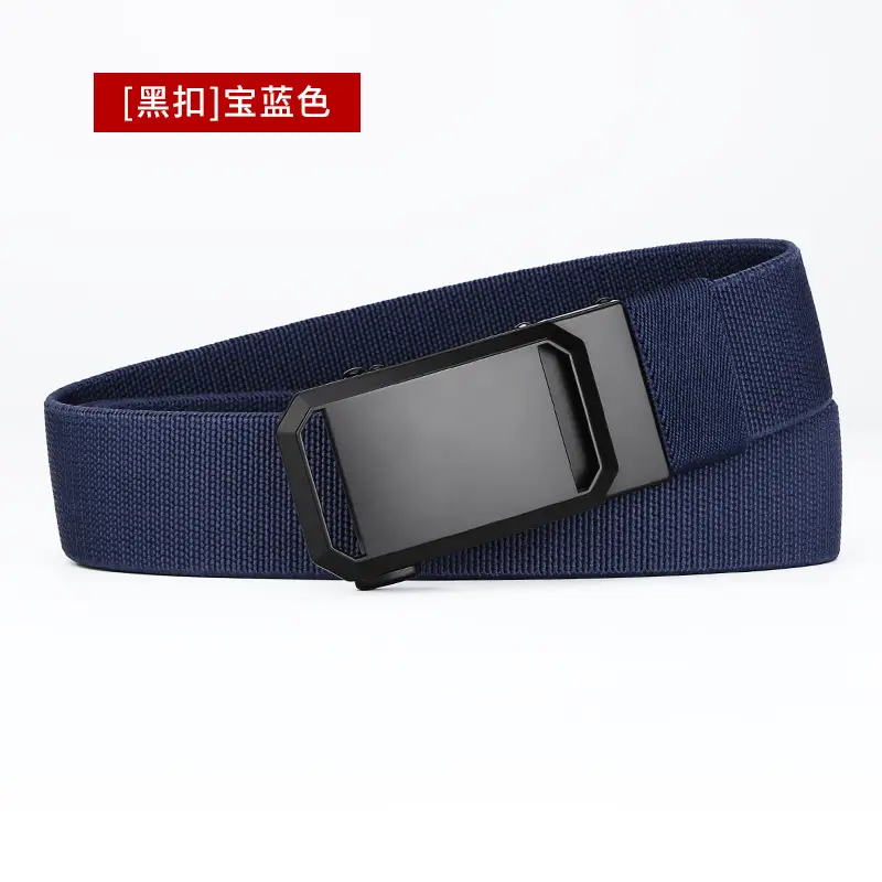 Men's Tactical Elastic Belt Black Gray Buckle