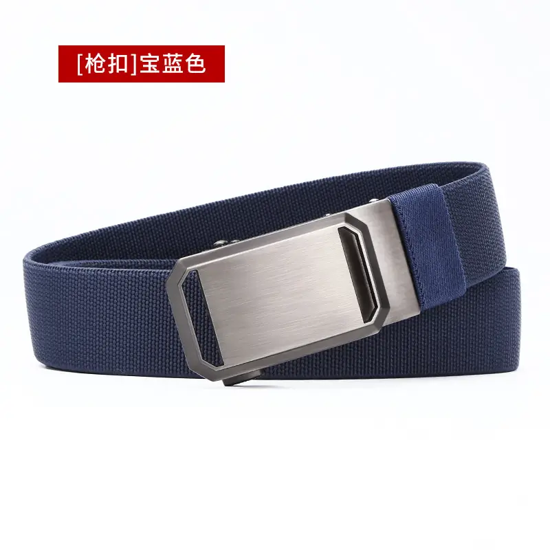 Men's Tactical Elastic Belt Black Gray Buckle