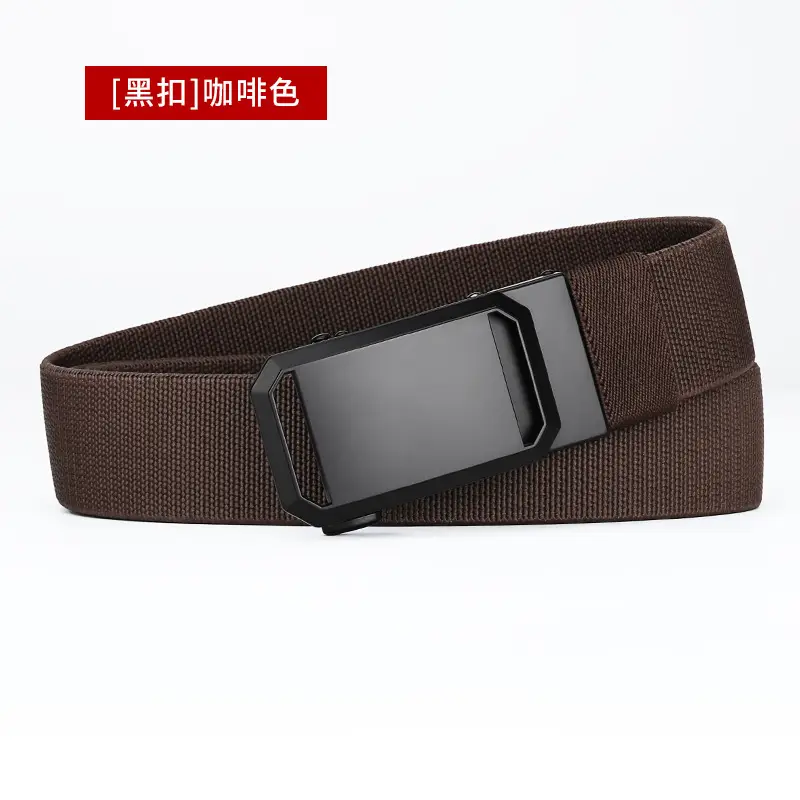 Men's Tactical Elastic Belt Black Gray Buckle