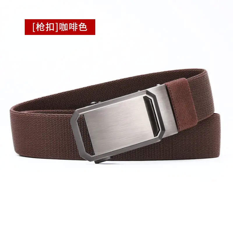 Men's Tactical Elastic Belt Black Gray Buckle
