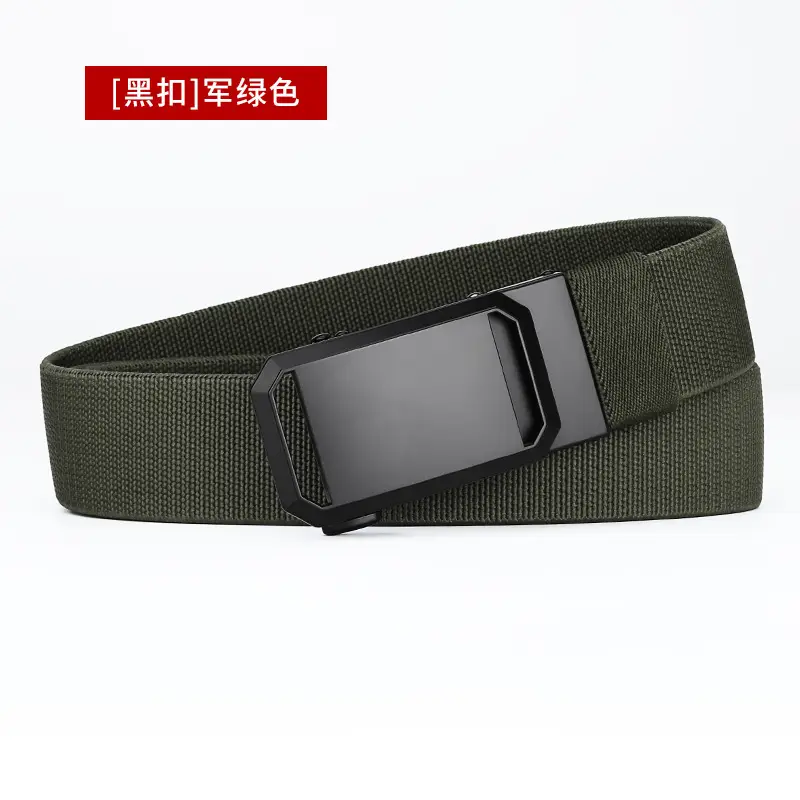 Men's Tactical Elastic Belt Black Gray Buckle