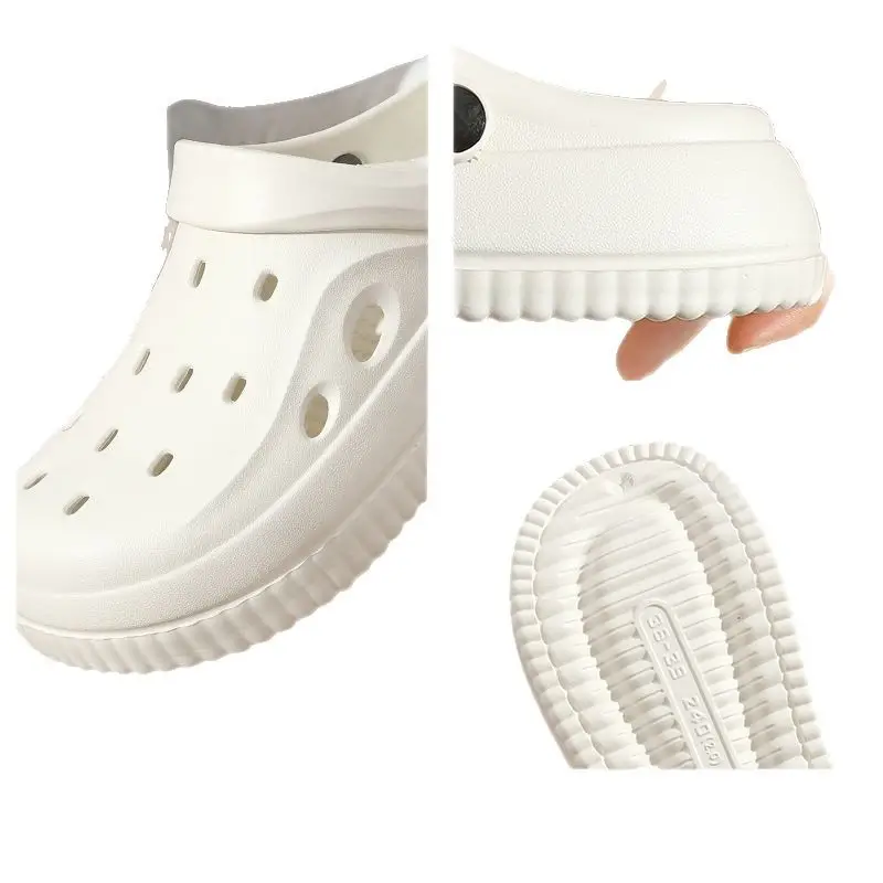Women's White Croc Sandals Summer Outerwear 2025