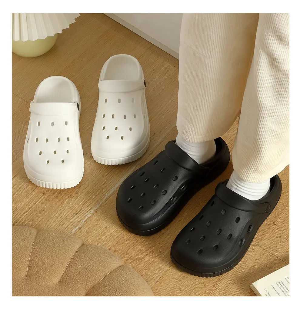 Women's White Croc Sandals Summer Outerwear 2025 — feature 9