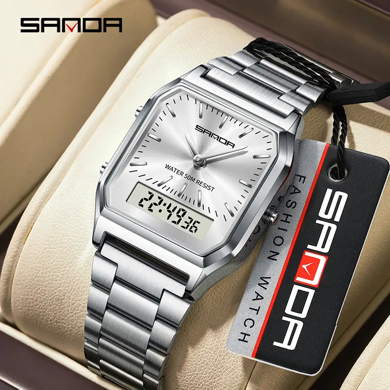 Sanda Stainless Steel Electronic Watch 32H12 - Image 9