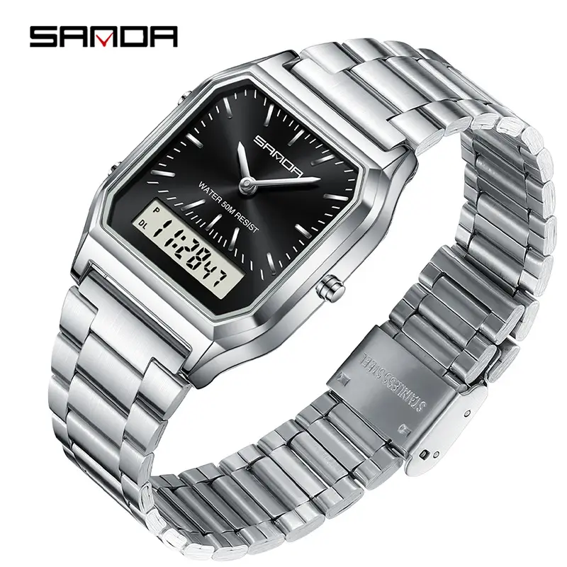 Sanda Stainless Steel Electronic Watch 32H12 - Image 11