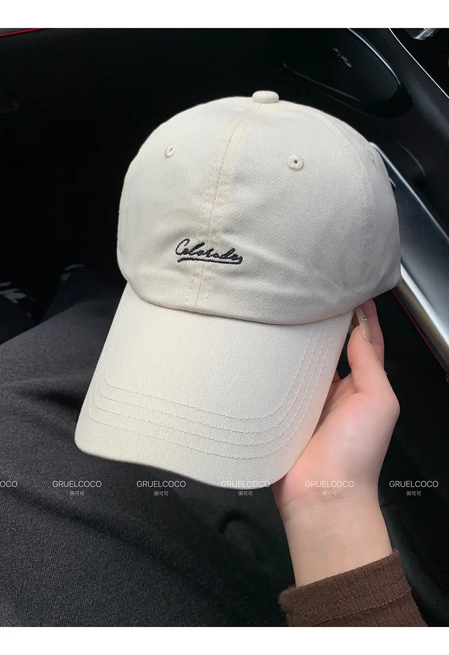 Women Baseball Cap with Letter Embroidery, Cream Shortbread Style, 2026 Spring — feature 10