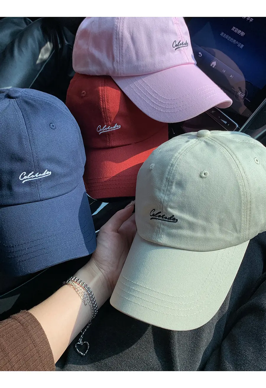 Women Baseball Cap with Letter Embroidery, Cream Shortbread Style, 2026 Spring — feature 2