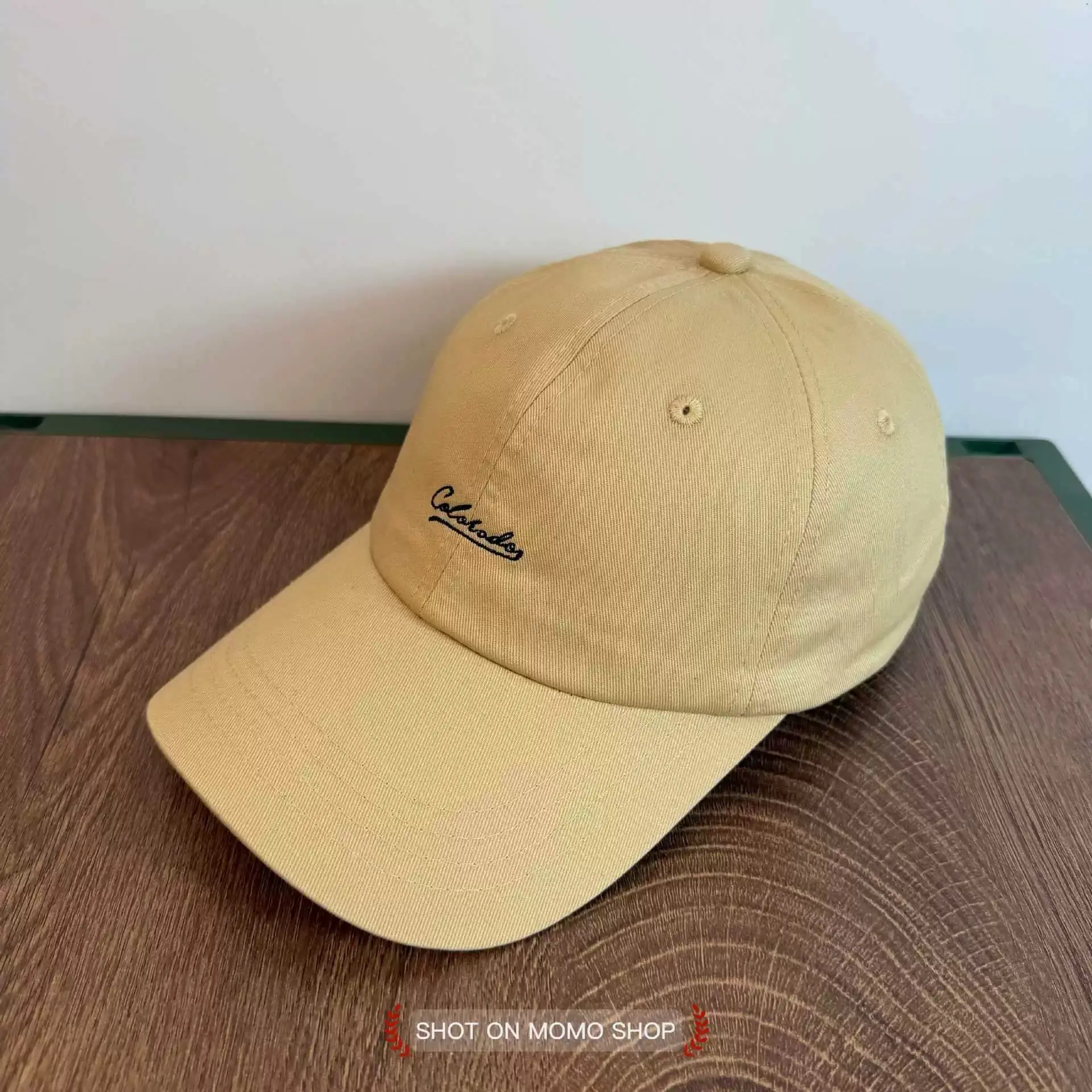 Women Baseball Cap with Letter Embroidery, Cream Shortbread Style, 2026 Spring