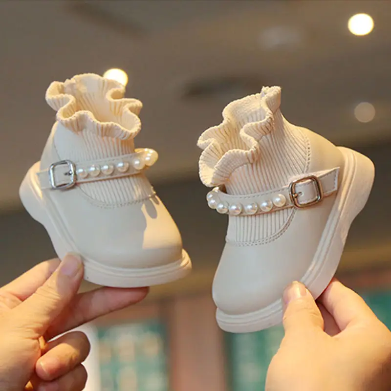 Children's Princess Boots Black Ruffled 1-3Yr — feature 3
