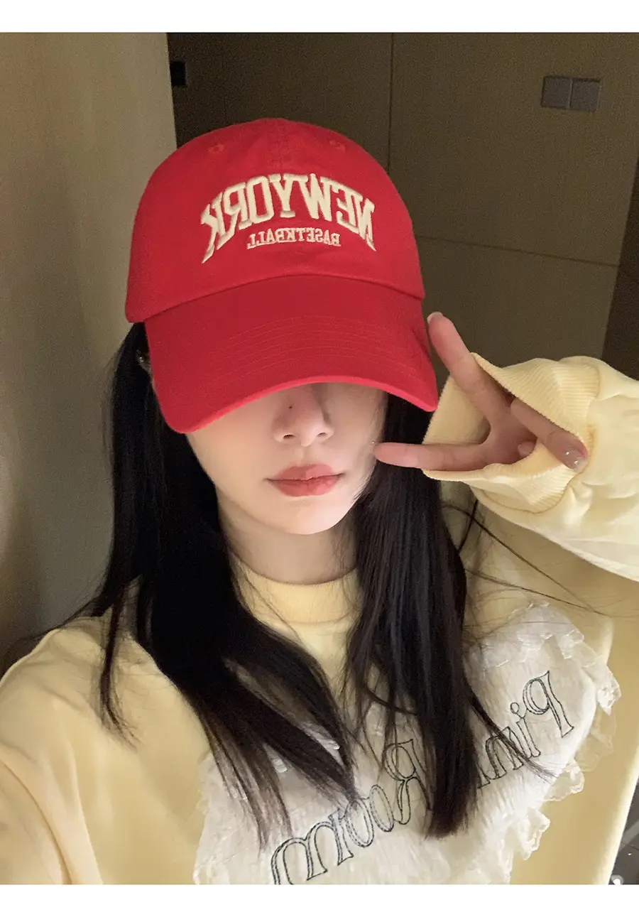 New York District Baseball Cap for Women Grey Large Brim — feature 10