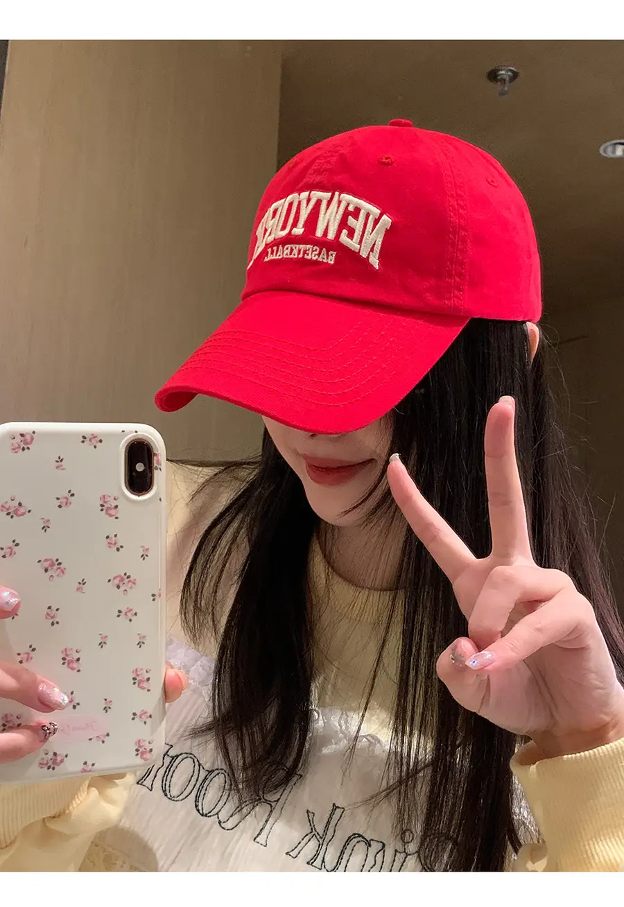New York District Baseball Cap for Women Grey Large Brim — feature 11