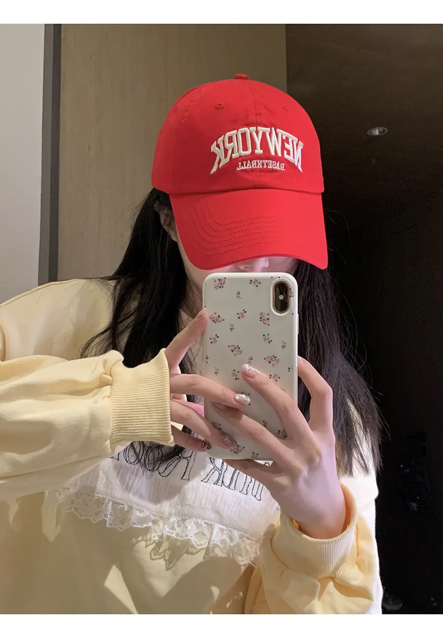 New York District Baseball Cap for Women Grey Large Brim — feature 12
