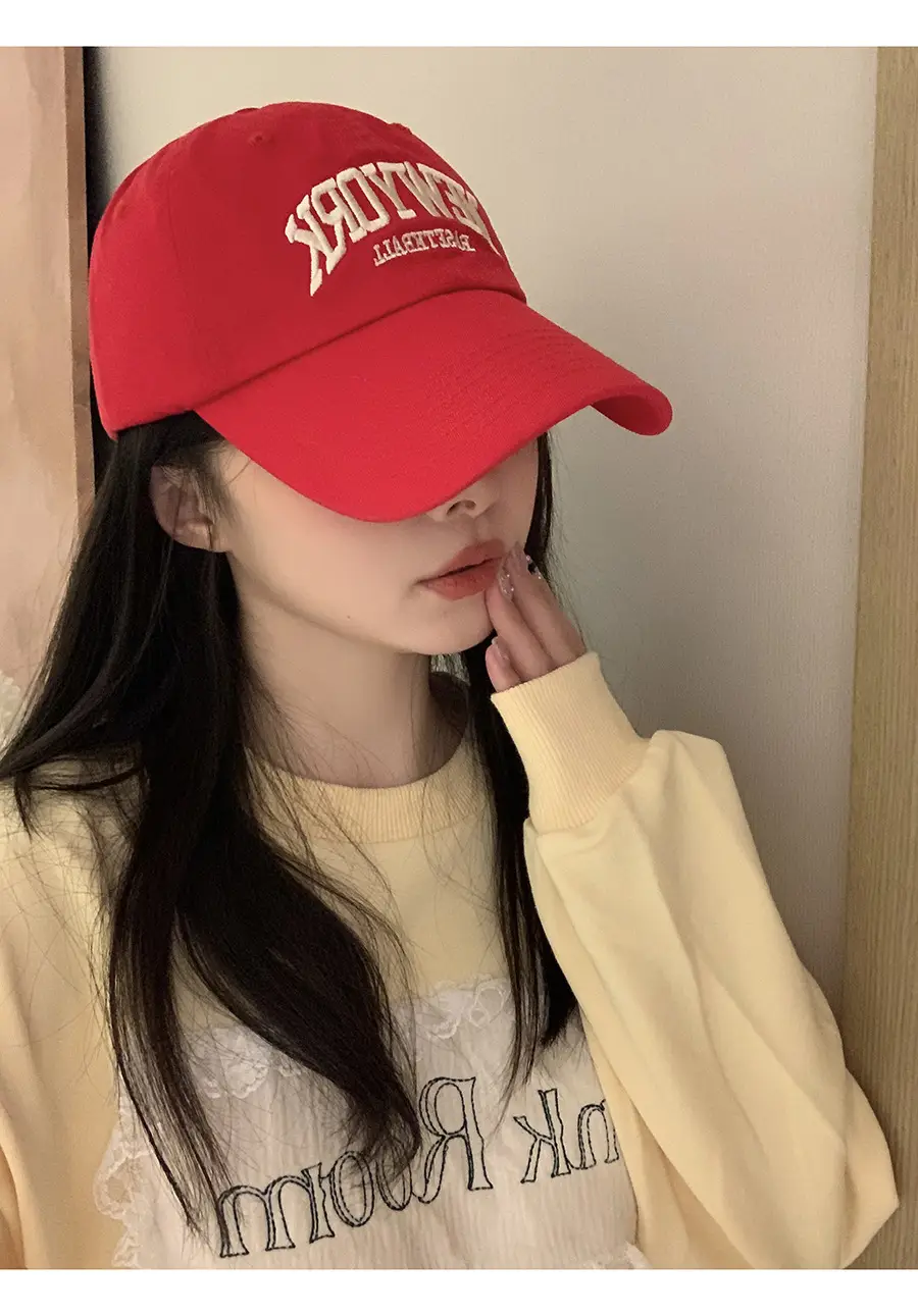 New York District Baseball Cap for Women Grey Large Brim — feature 9