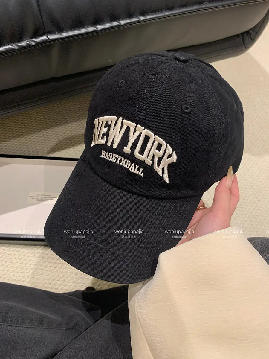 New York District Baseball Cap for Women Grey Large Brim - Image 3