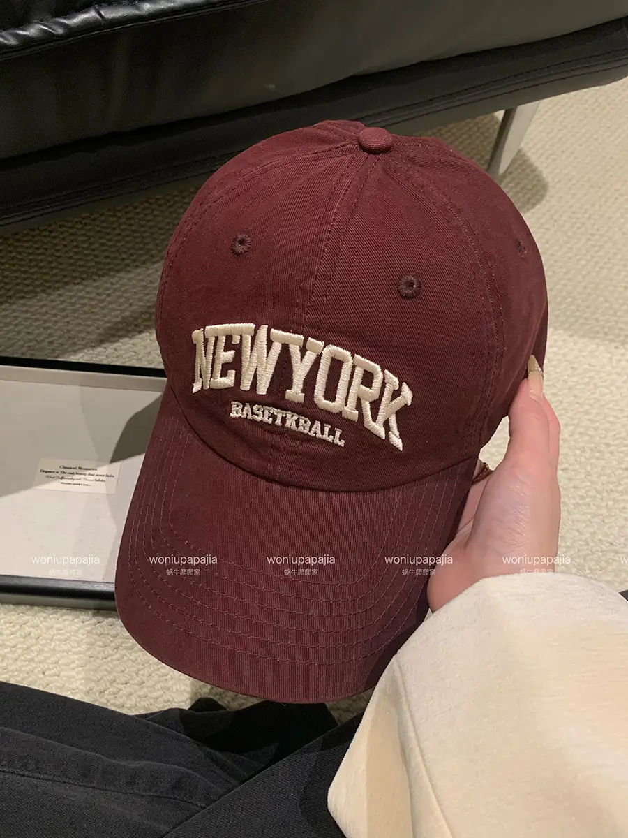 New York District Baseball Cap for Women Grey Large Brim - Image 4