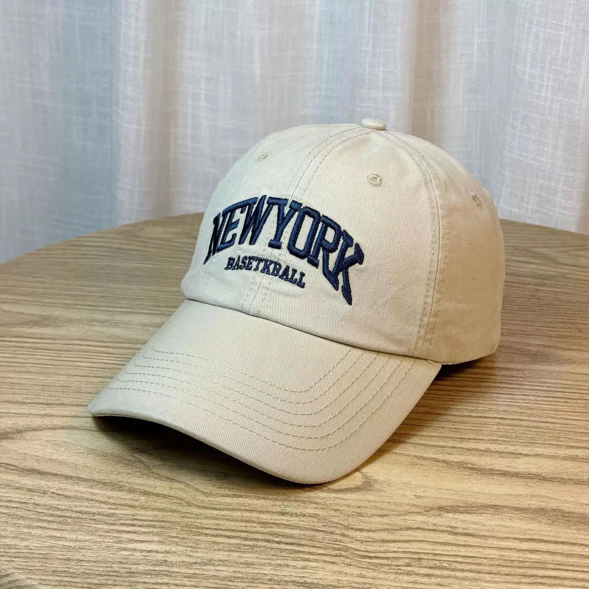 New York District Baseball Cap for Women Grey Large Brim - Image 6