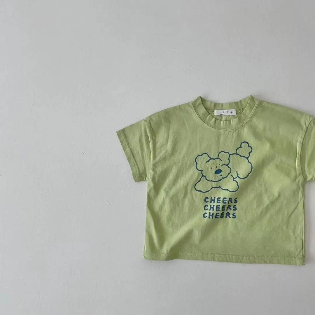 Green Three Action Bears T-Shirt for Kids Summer - Image 7