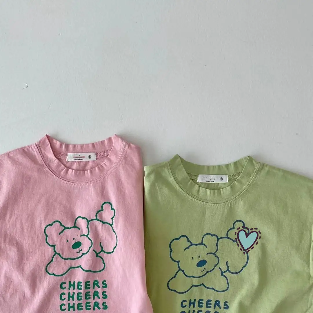 Green Three Action Bears T-Shirt for Kids Summer — feature 3