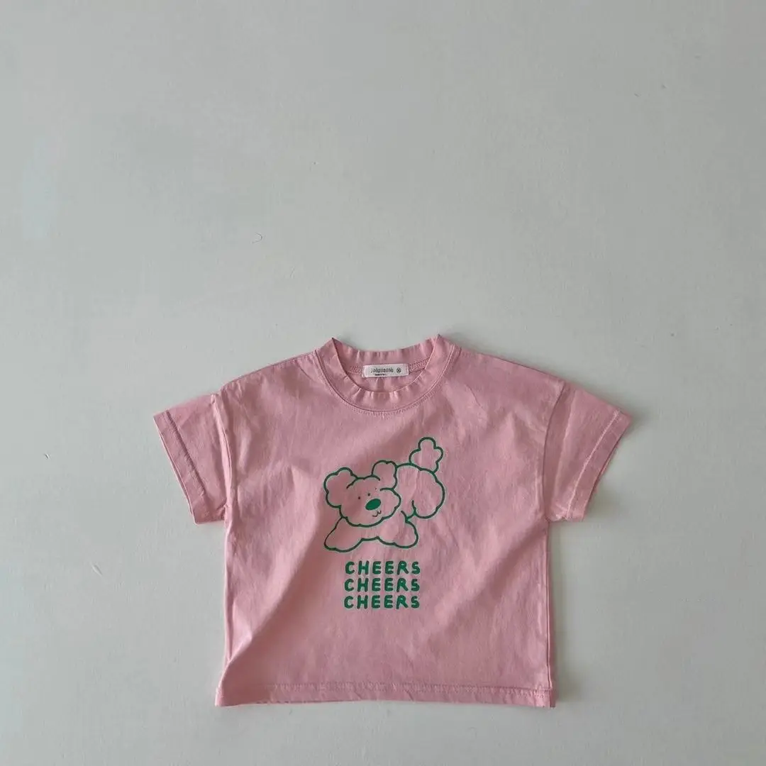 Green Three Action Bears T-Shirt for Kids Summer — feature 6