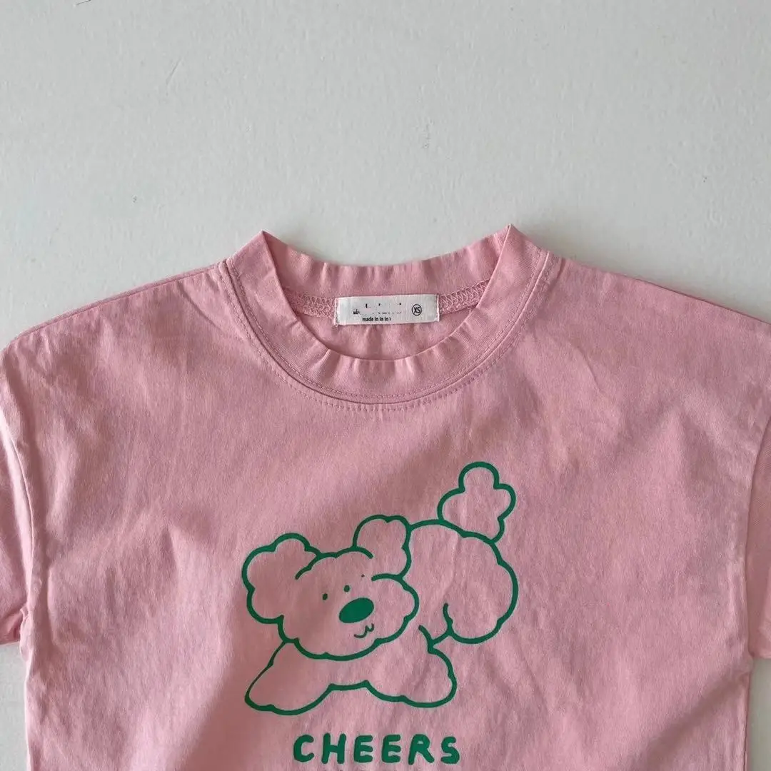 Green Three Action Bears T-Shirt for Kids Summer — feature 7